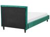 Sametová postel 90 x 200 cm tmavě zelená FITOU_875503