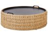 Lounge Set Rattan naturfarben 4-Sitzer Auflagen beige OLIVERI_933685