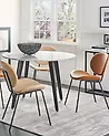 Set of 2 Dining Chairs LUANA Faux Leather Sand Beige