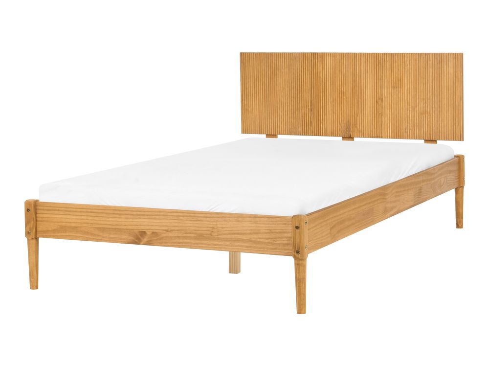Bed Pine Wood AMBAZAC 120 x 200 cm (EU Small Double) Light Brown