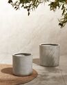 Cache-pot 34 x 34 x 33 cm gris MESSENE_853278