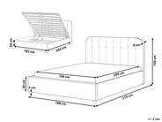 Bett mit Stauraum CHALLANS Chenillegewebe Taupe 180 x 200 cm_1023099