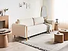 Sofa Bed 3 Seater KVAM with Storage Boucle Off-White