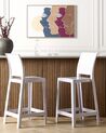 Set of 2 Bar Chairs White WELLINGTON_884218