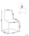 Set of 2 Dining Chairs Transparent MARSHALL_930056