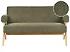 Sofa 2 Seater TAMRE Boucle Green/ Light Brown