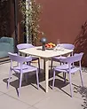 Set of 4 Garden Chairs GUBBIO Violet
