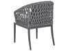 4 Seater Metal Garden Dining Set Grey LIPARI_808194