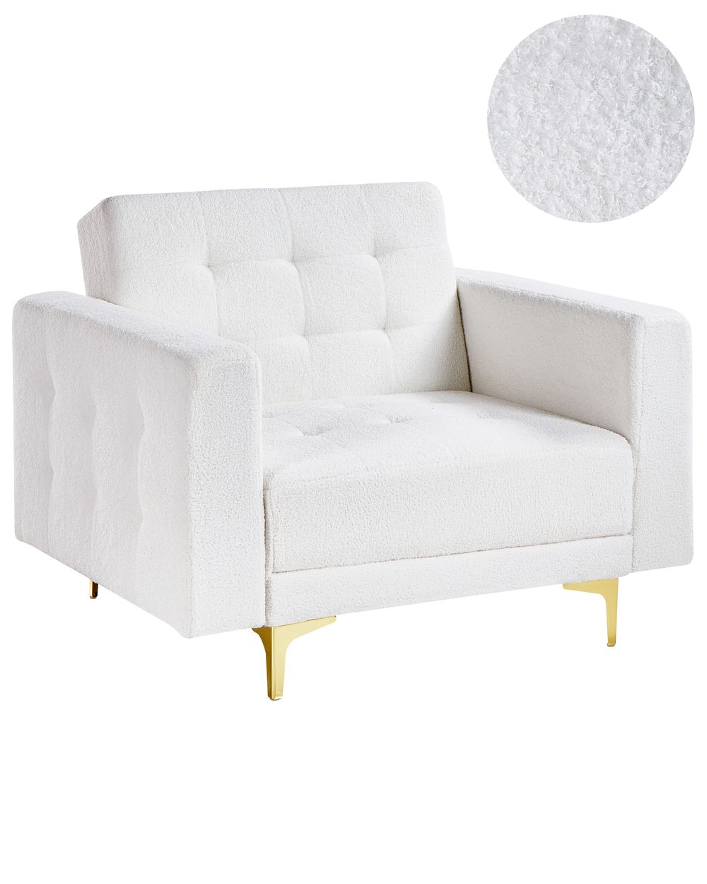 Poltrona ABERDEEN Bouclé Branco creme