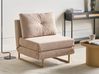 Single Sofa Bed JERSLEV Fabric Light Brown