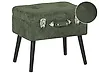 Storage Stool MALLARD Corduroy Dark Green