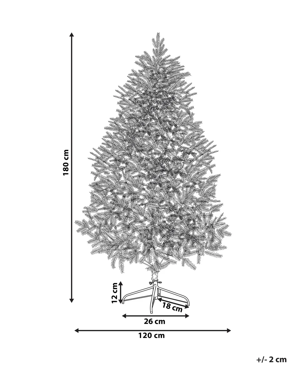 Ośnieżona sztuczna choinka świąteczna FORAKER 180 cm Biały_783401