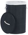 Bamboo Basket with Lid Black SANNAR_849823