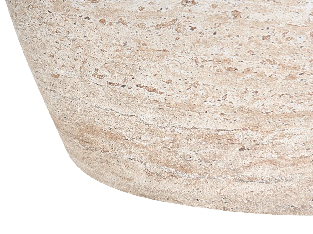 Side Table RICADI 40 cm 58 cm Travertine Effect_1007430