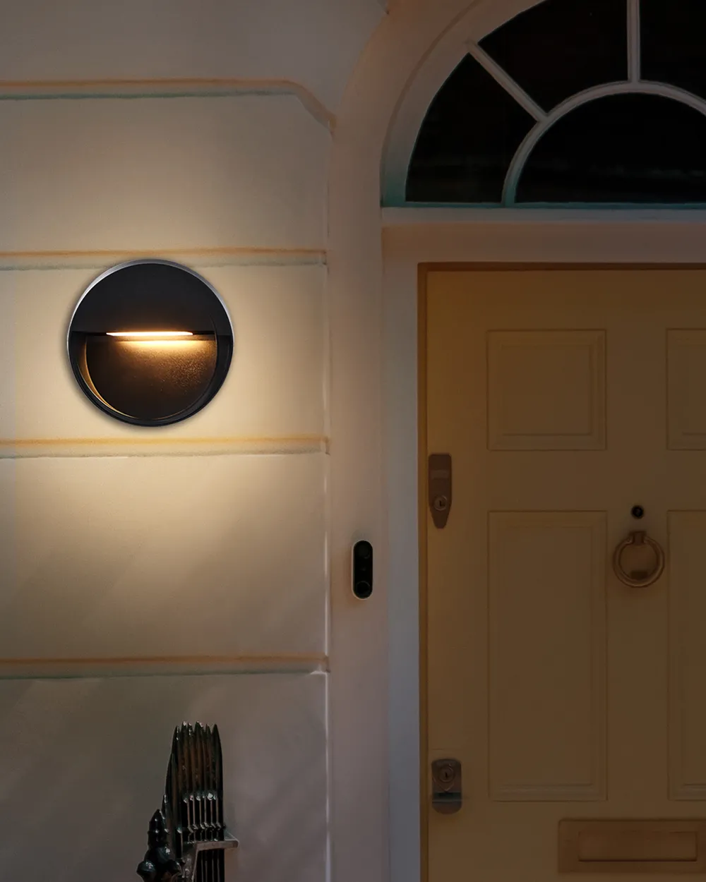 Set of 2 Outdoor LED Wall Lights POMPTON Black_917117