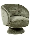 Swivel Armchair LIEKSA Chenille Green