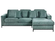 Corner Sofa 4 Seater OSLO Velvet Teal Left Hand_964389