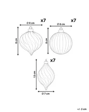 Conjunto de 21 bolas de Navidad NORTHWIND Vidrio Transparente_1191459