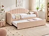Trundle Bed Boucle EYBURIE 90 x 200 cm (EU Single) Peach Pink