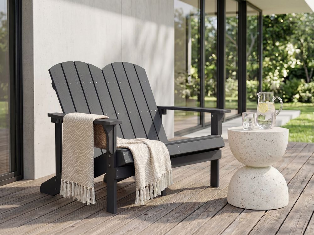 Garden Bench ADIRONDACK 125 cm Dark Grey