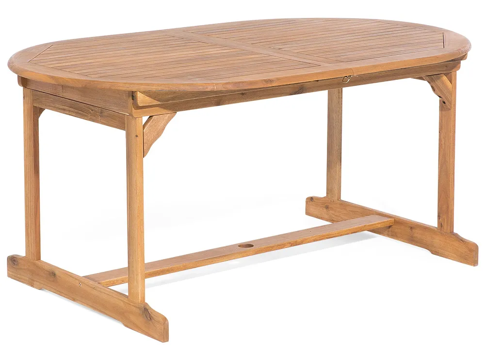 Garden Dining Set 8 Seater MAUI with Cushions Acacia Wood Blue_755808