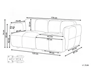 Sofa modułowa dla 2 osób MAKSABERG Beżowy_1133287