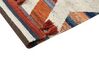 Kelim Teppich Wolle mehrfarbig 140 x 200 cm geometrisches Muster Kurzflor MRGASHAT_858292