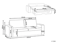 Sofa Bed 3 Seater VUOKATTI Boucle Off-White_945591