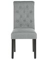 Set of 2 Fabric Dining Chairs Grey VELVA_781857