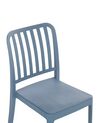 Set of 4 Garden Chairs Blue SERSALE_820170