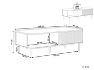 Coffee Table JOSE with Storage Dark Brown_832925