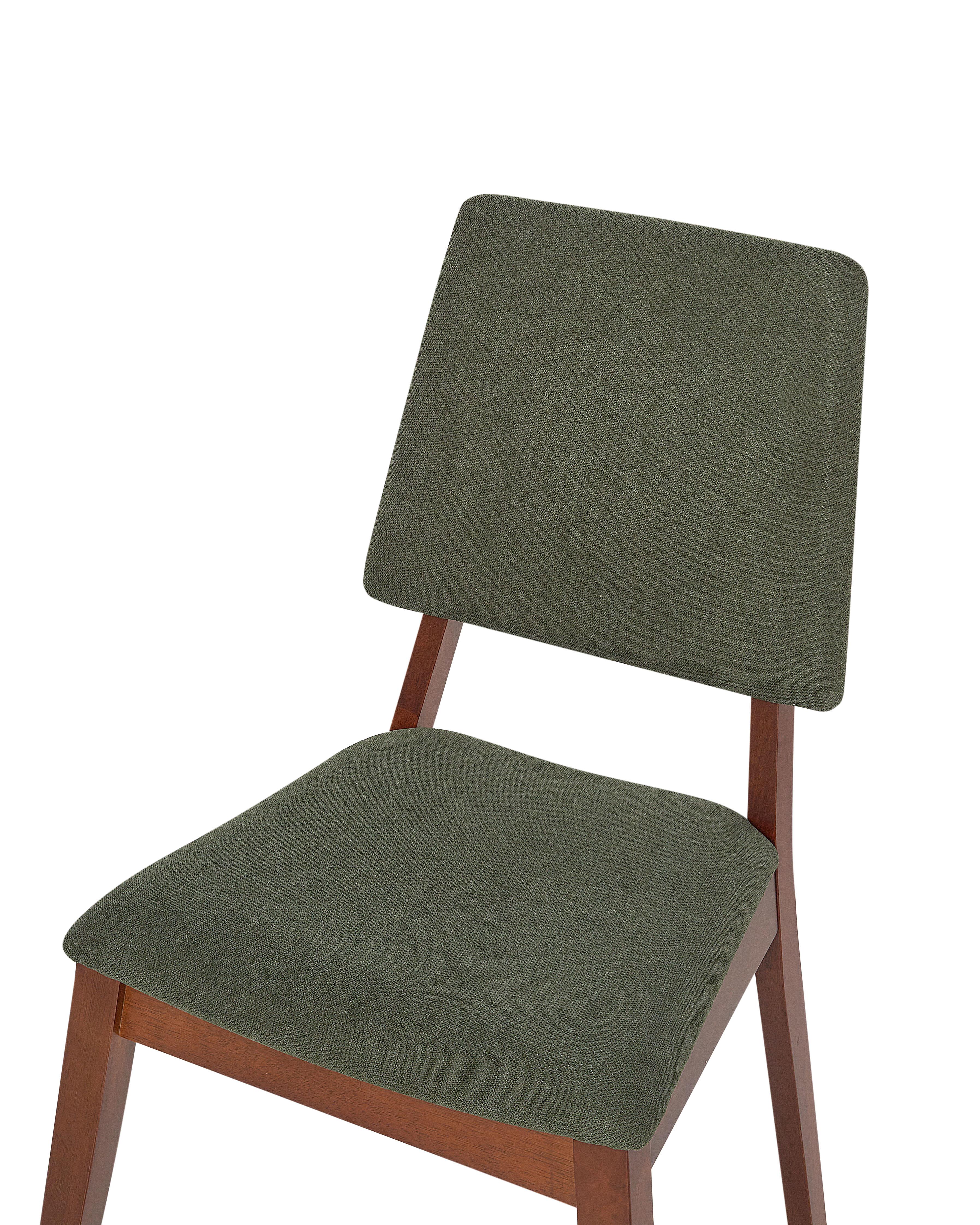  Set of 2 Wooden Dining Chairs Dark Green MERRILL _926424