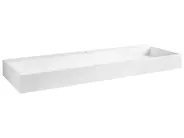 Lavabo sospeso QUENKO 120 x 46 cm Composito minerale Bianco_981254