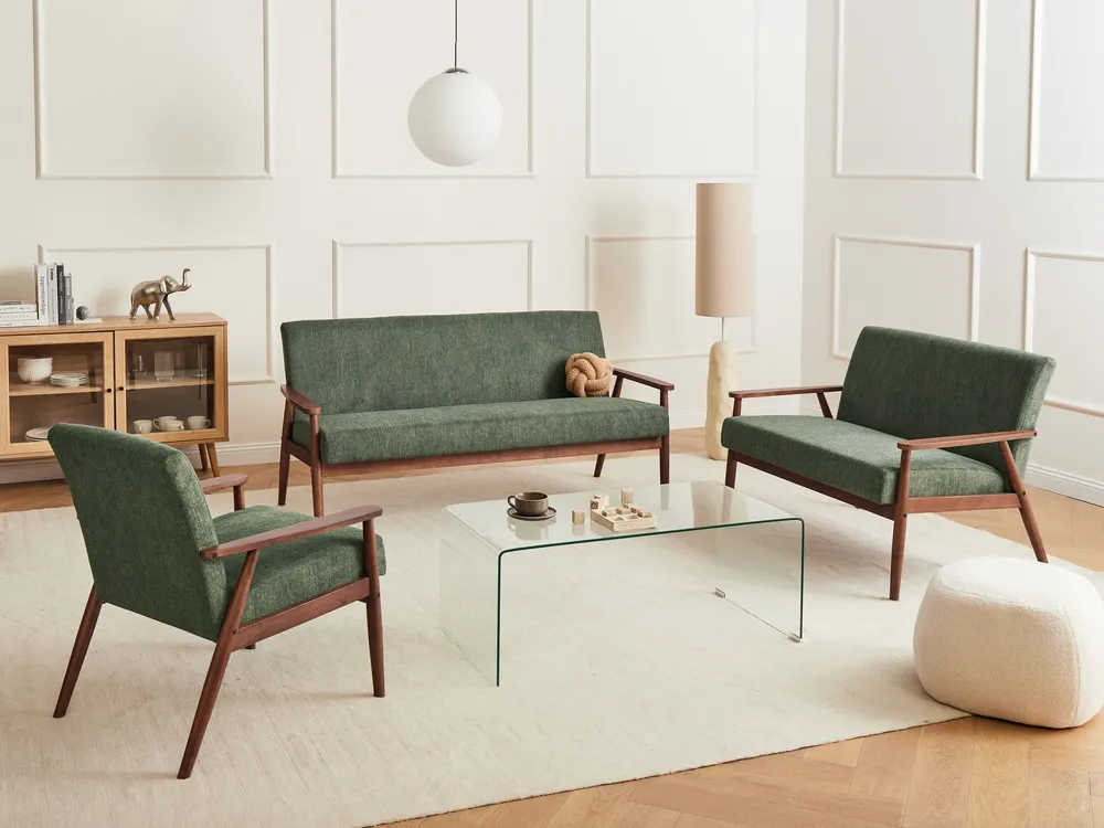 Armchair ESRUM Fabric Dark Brown/ Green_1022989