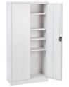 2 Door Metal Storage Cabinet White FELDSPAR_929642