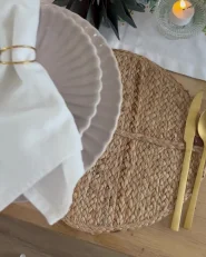12 Piece Placemats and Coasters Set PEPPERLEAF Jute Natural_989569