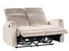 Soffa elektrisk recliner 2-sits sammet beige VERDAL_921637