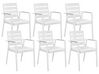 Gartenmöbel Set Aluminium weiß 6-Sitzer Auflagen weiß VALCANETTO/TAVIANO_922611