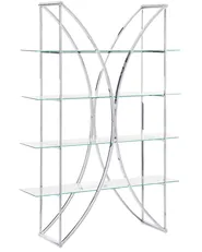 Regał 4 półki HOLLOW 175 cm Metal Srebrny_895860