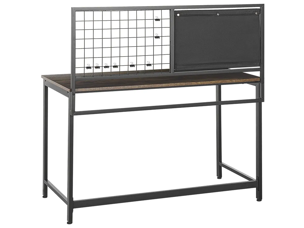 Office Desk with Memo Board VINCE 118 cm 60 cm Black_821446