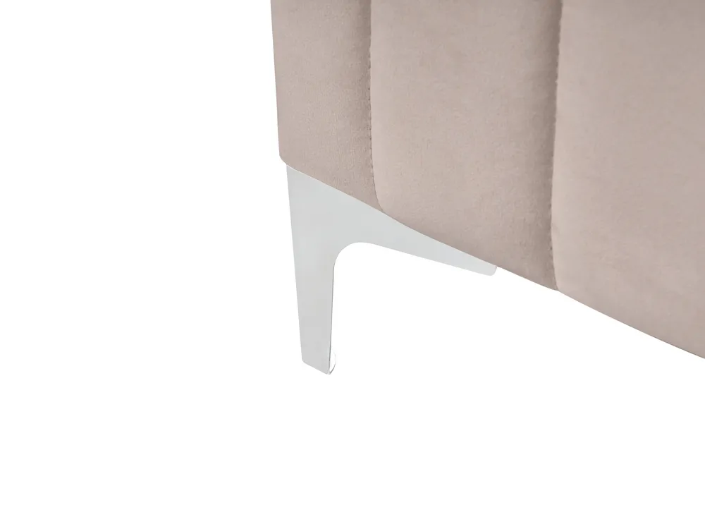 Bed Velvet LUNAN 120 x 200 cm (EU Small Double) Taupe_1025700