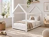 Kids Bed House Pine Wood TOSSE 90 x 200 cm (EU Single) White