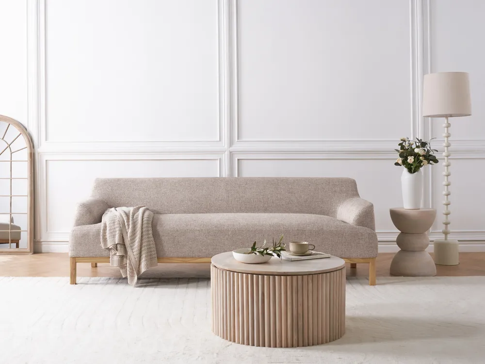 Sofa dla 3 osób SOSJO Jasnobrązowy
