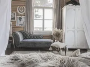 Left-Hand Chaise Longue NIMES Velvet Grey_803307