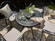 Bistro Table ANCONA 90 cm 90 cm Metal Black_806912