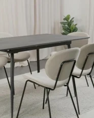 Extending Dining Table GELANDA Grey 120/160 cm 80 cm_895828