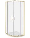 Shower Enclosure JUKATAN 800 x 800 x 1850 mm Gold