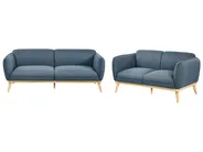 Set da salotto 5 posti LJUNG Tessuto Blu_1076586
