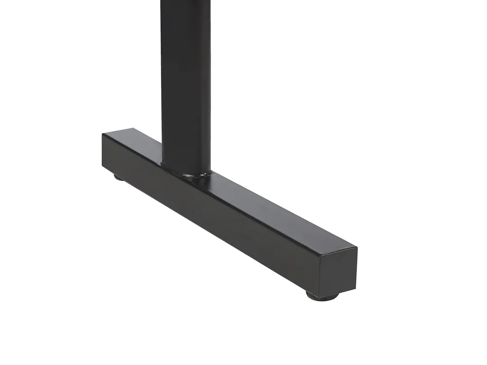 Biurko gamingowe regulowane manualnie DURBIN 120 cm 60 cm RGB LED Czarny_795373