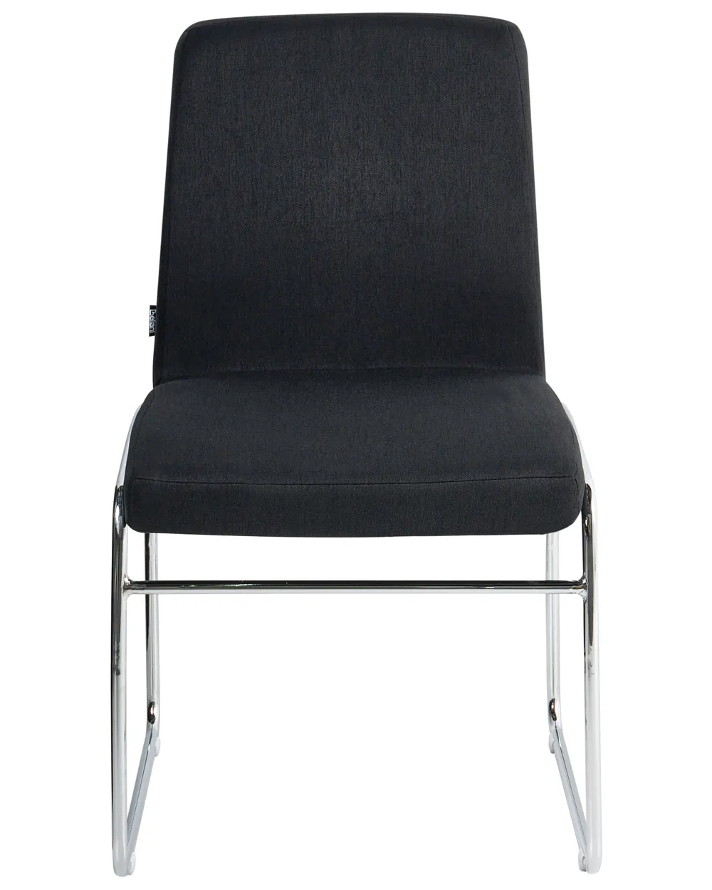 Set di 2 sedie da pranzo LECCO Tessuto Nero_1044689